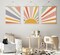 3pcs Summer Boho Canvas Wall Art Rainbow Sun Rising on the Horizon Geometric Nature Illustration Line Pictures Wall Decor Posters Prints for Toddler Kids Room Home Decoration Unframed